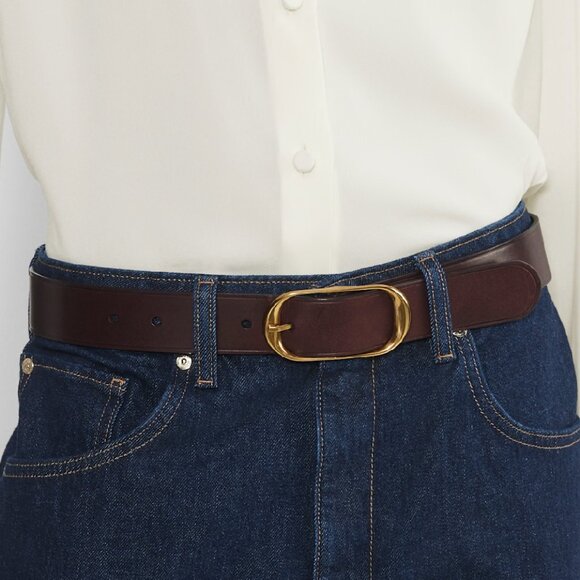 Aritzia Accessories - NWOT Aritzia HALO SOLID BRASS LEATHER BELT | Aritzia